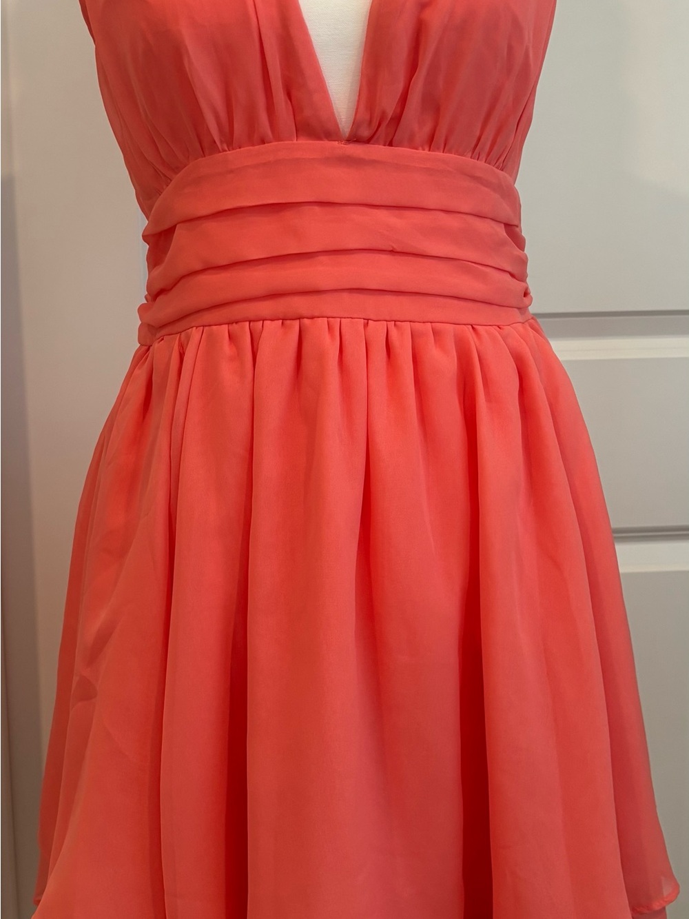 Abercrombie & Fitch Coral V-Neck Girls Formal Dress